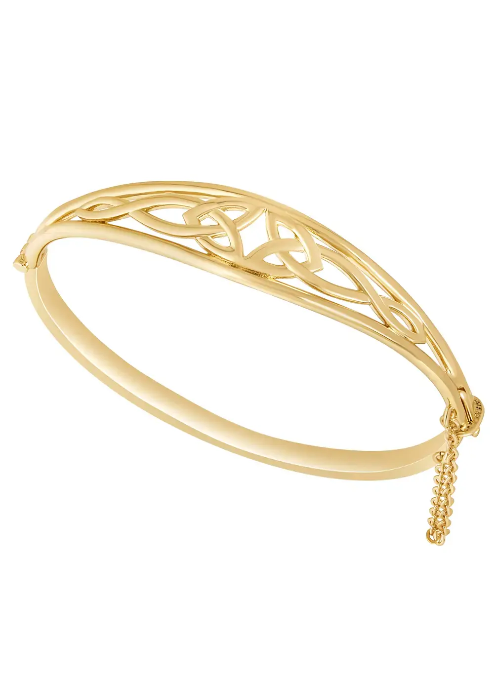 Gold Plated Trinity Celtic Bangle